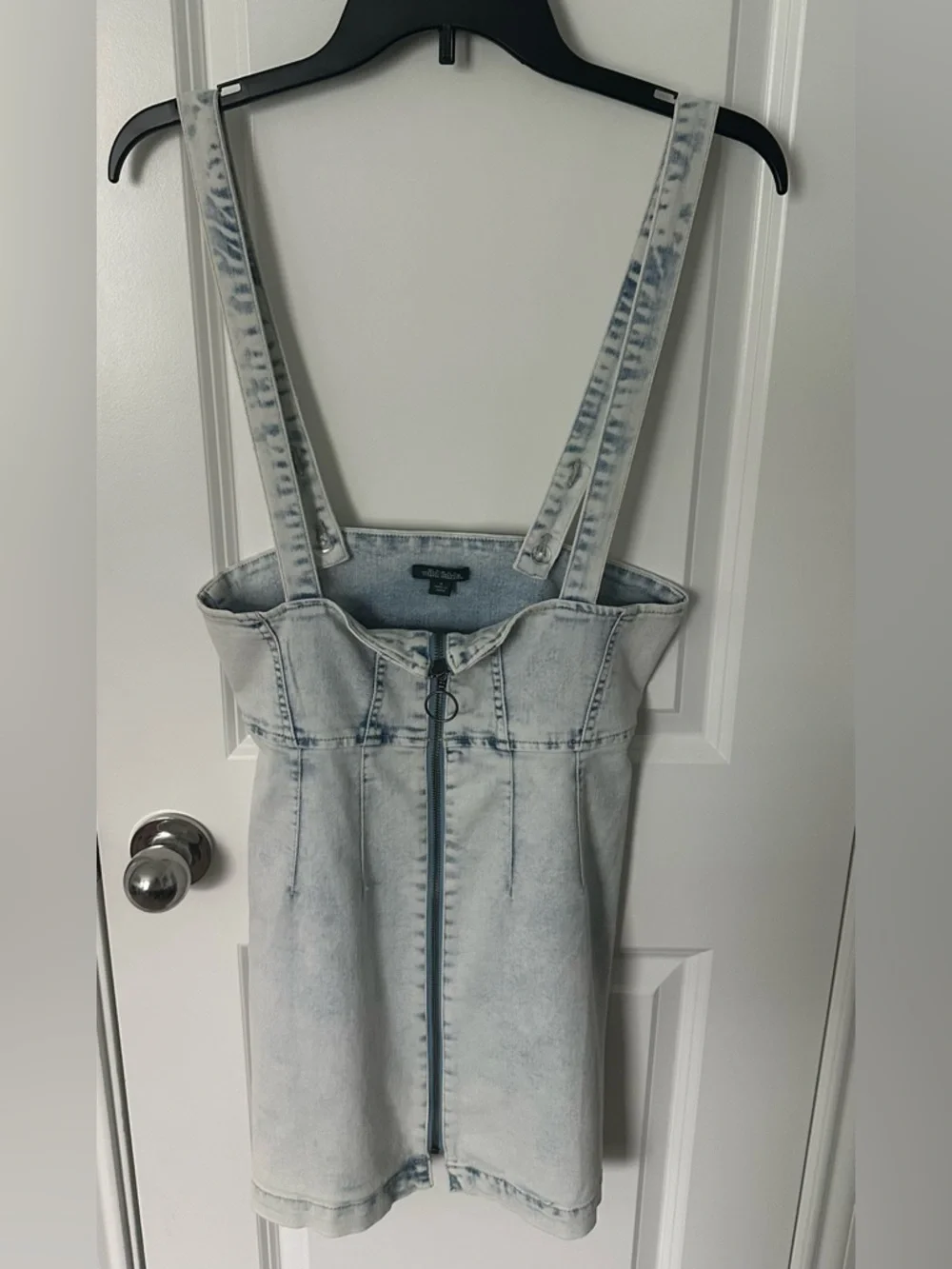 wild fable Light Blue Denim Overall Dress with Front Zip - Picture 1 of 4